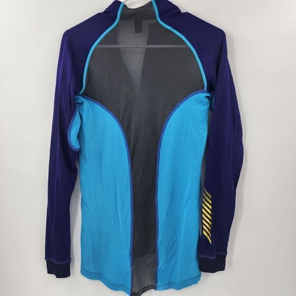 Helly hansen blue long sleeve large running pullover mesh back skiing gym workou - Picture 2 of 4